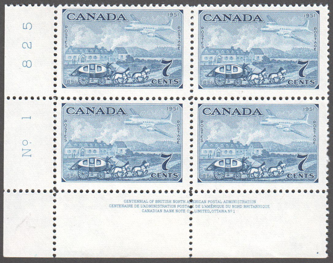 Canada Scott 313 MNH PB LL Pl.1 (A11-5) - Click Image to Close